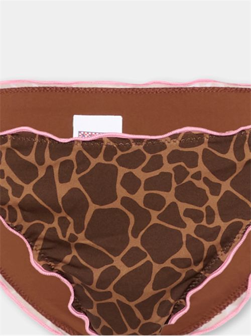Slip e bikini marrone animalier per bambina MC2 SAINT BARTH | CRIS001/00900L